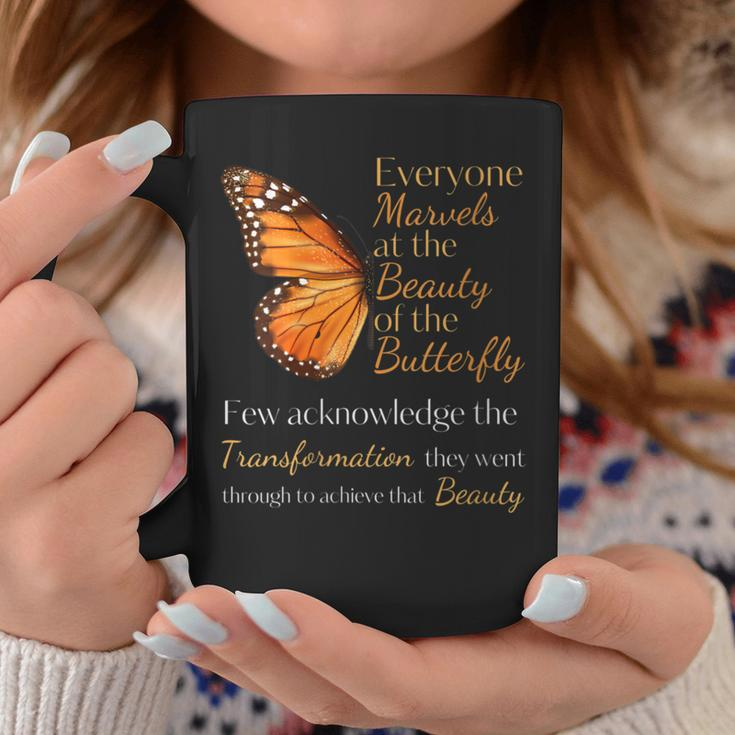 Inspirational Butterfly Transformation Quote Coffee Mug Unique Gifts