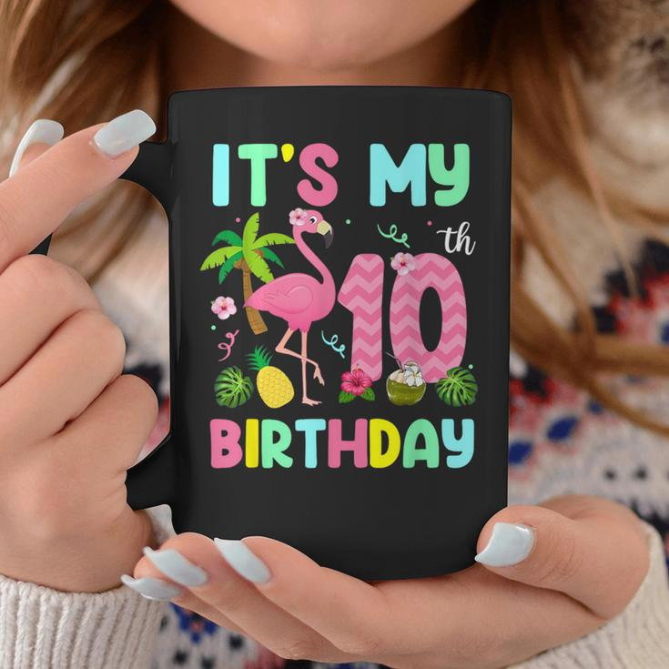 It's My 10Th Birthday Flamingo Hawaii 10 Yrs Old Girl Coffee Mug Unique Gifts