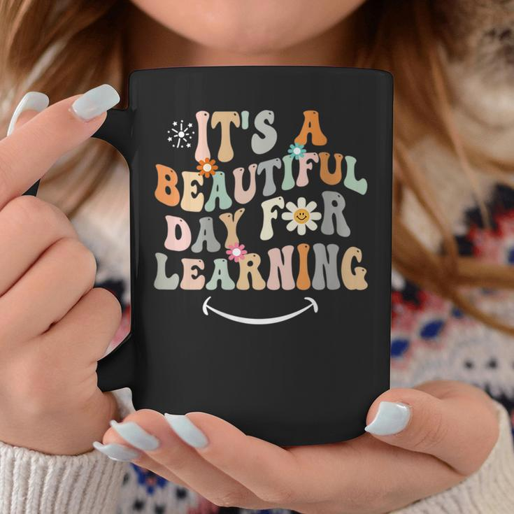 It's Beautiful Day For Learning Retro Teacher Students Coffee Mug Funny Gifts