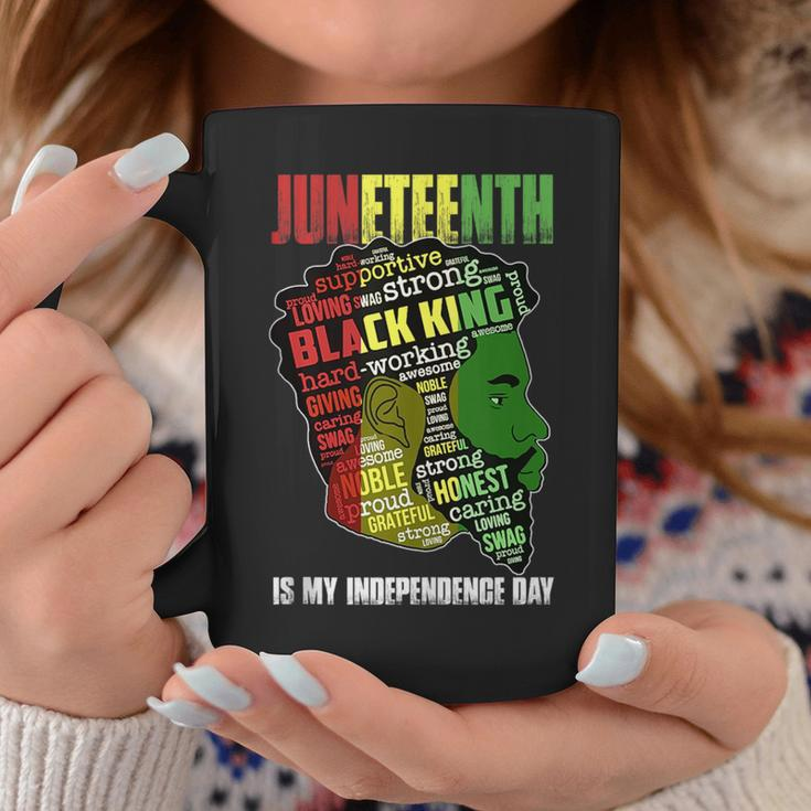Junenth Is My Independence Day Black King Fathers Day Men Coffee Mug Unique Gifts