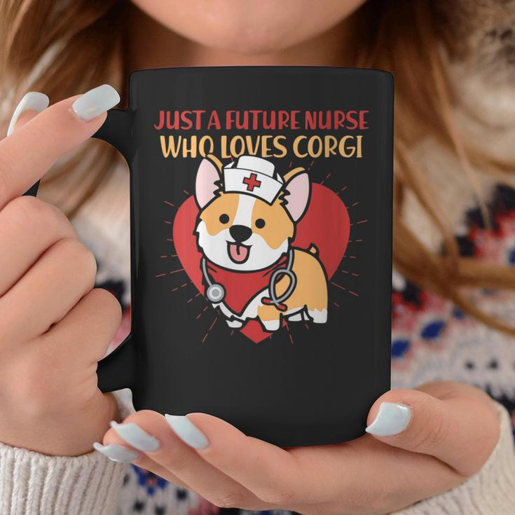 Just A Future Nurse Who Loves Corgi Dog Mom Dad Gifts Coffee Mug Unique Gifts