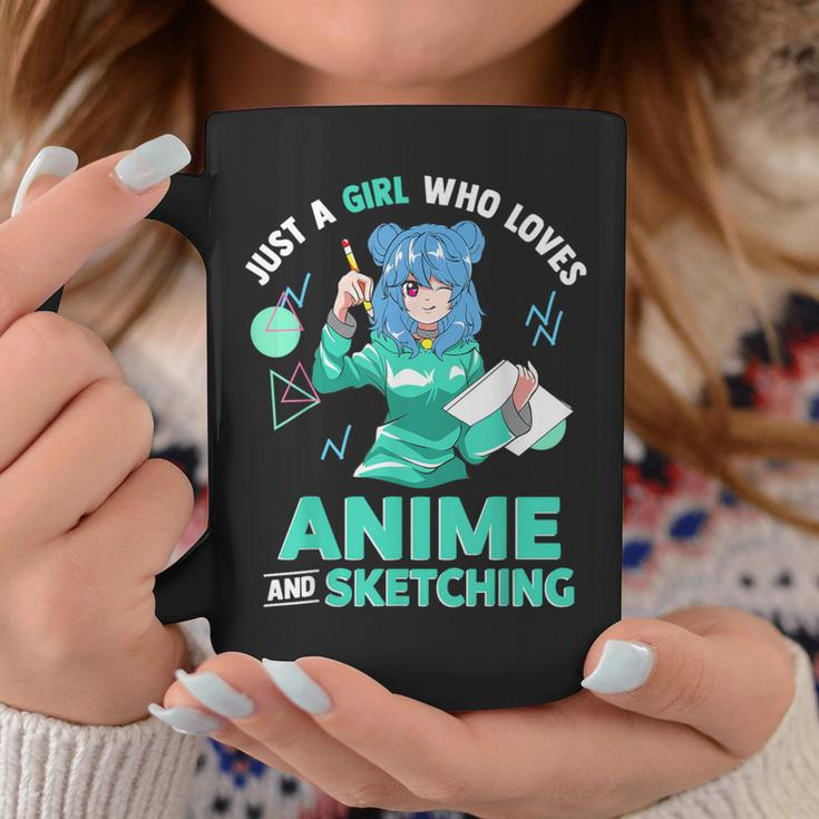 Just A Girl Who Loves Anime And Sketching Coffee Mug Unique Gifts