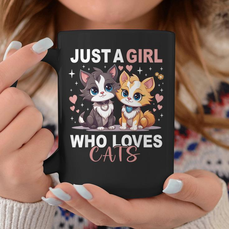 Just A Girl Who Loves Cats Cute Cat Lover Coffee Mug Unique Gifts