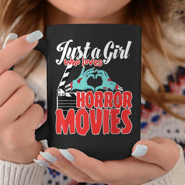 Just A Girl Who Loves Horror Movies And Chill A Scream Queen Movies Coffee Mug Unique Gifts