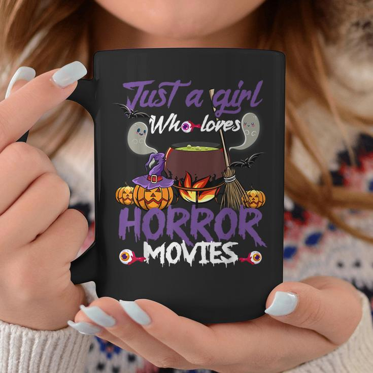 Just A Girl Who Loves Horror Movies Halloween Costume Halloween Costume Coffee Mug Unique Gifts