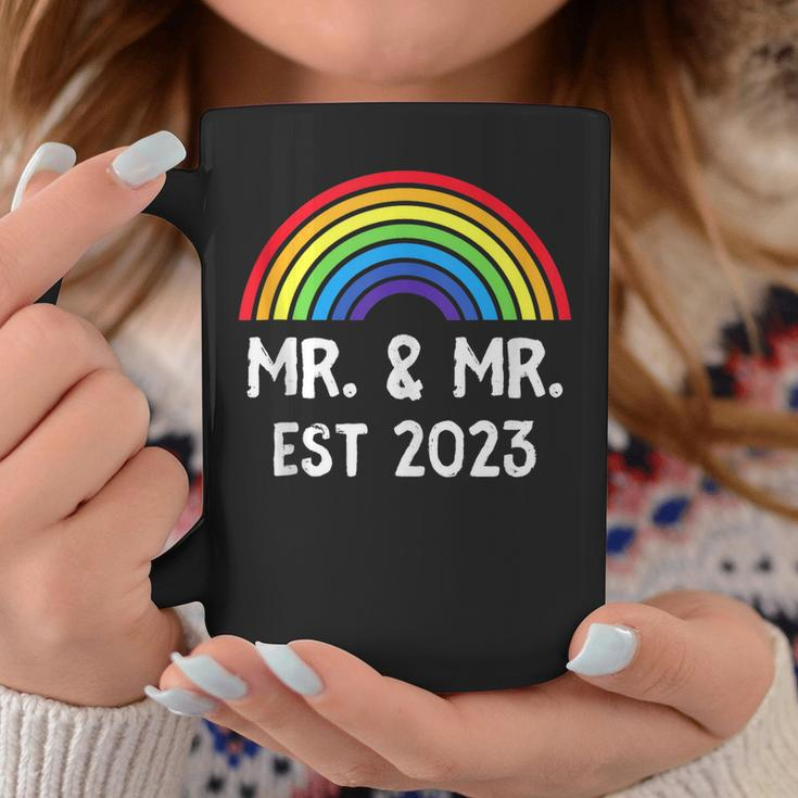 Just Married Engaged Lgbt Gay Wedding Mr And Mr Est 2023 Coffee Mug Unique Gifts