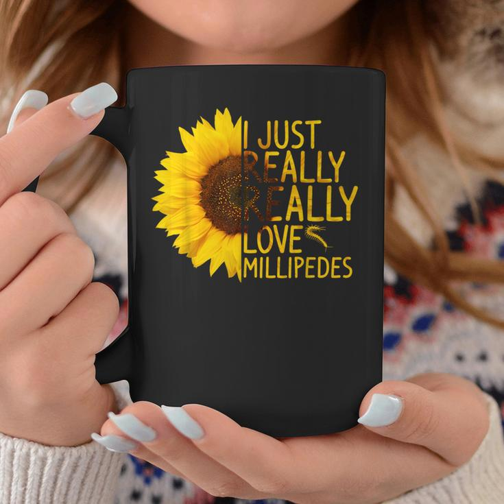 I Just Really Love Millipedes Sunflower Coffee Mug Unique Gifts