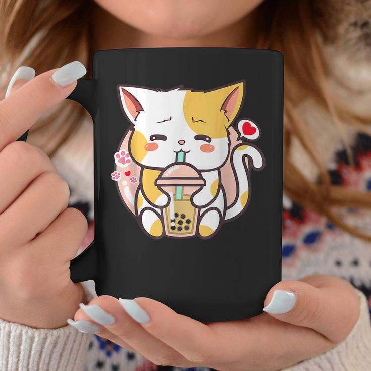 Kawaii Cat Boba Tea Bubble Japanese Neko Anime Girls Coffee Mug Unique Gifts