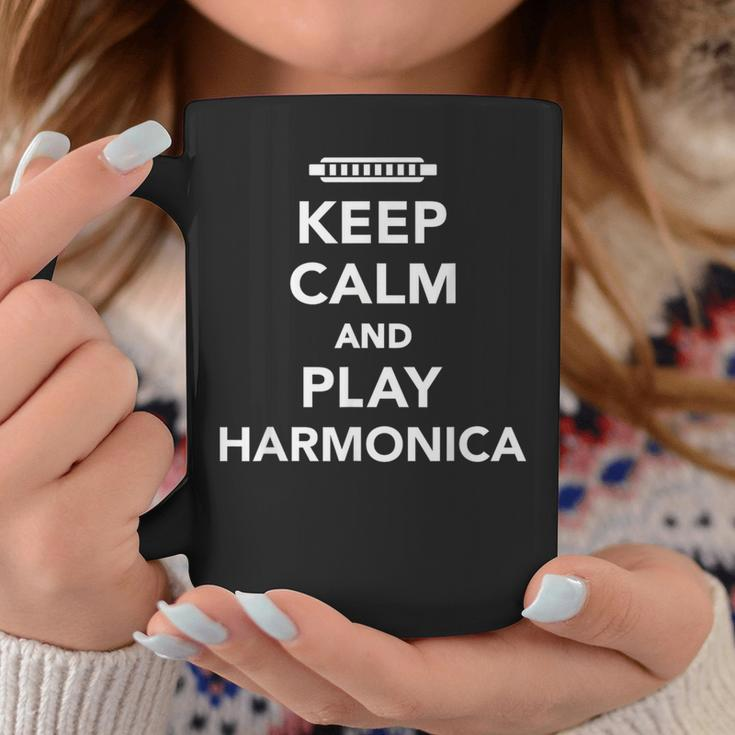 Keep Calm And Play Harmonica Coffee Mug Unique Gifts