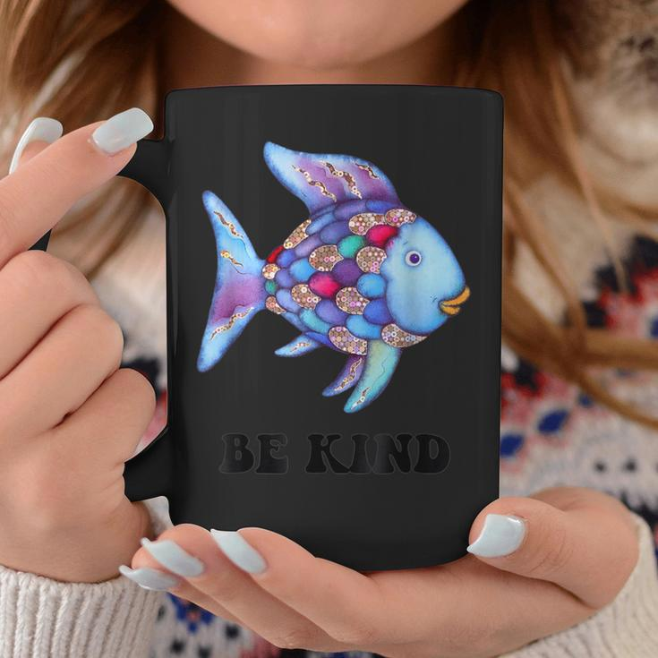 Be Kind Rainbow Fish Teacher Life Teaching Back To School Coffee Mug Unique Gifts