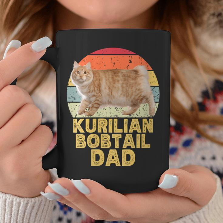 Kurilian Bobtail Cat Dad Retro Vintage For Cat Lovers Coffee Mug Unique Gifts