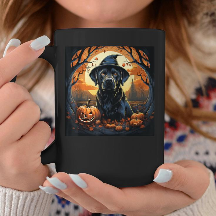 Labrador Witch With Pumpkin Halloween Costume Lab Lover Coffee Mug Funny Gifts
