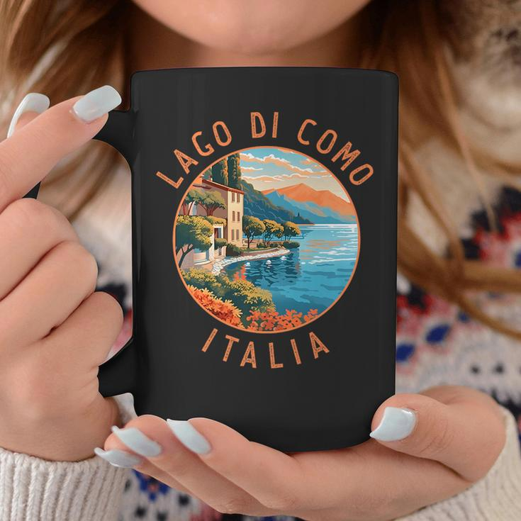 Lago Di Como Italia Distressed Circle Vintage Coffee Mug Funny Gifts
