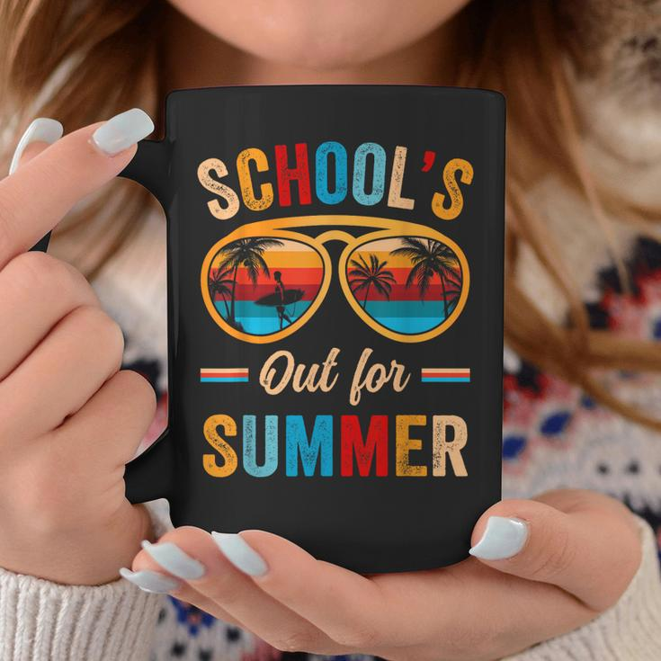 Last Day Of School Retro Schools Out For Summer Teacher Off Coffee Mug Unique Gifts
