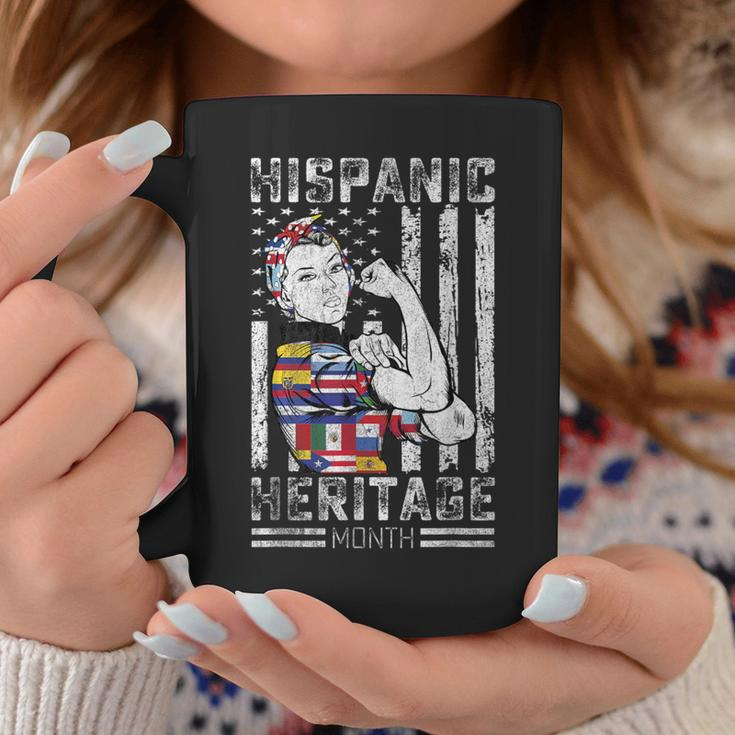 Latin Countries Hands Heart Flags Hispanic Heritage Month Coffee Mug Unique Gifts
