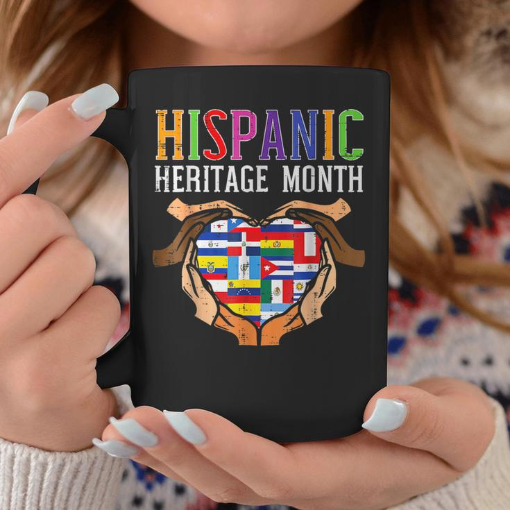 Latino Countries Flag Heart Hispanic Heritage Month Coffee Mug Funny Gifts