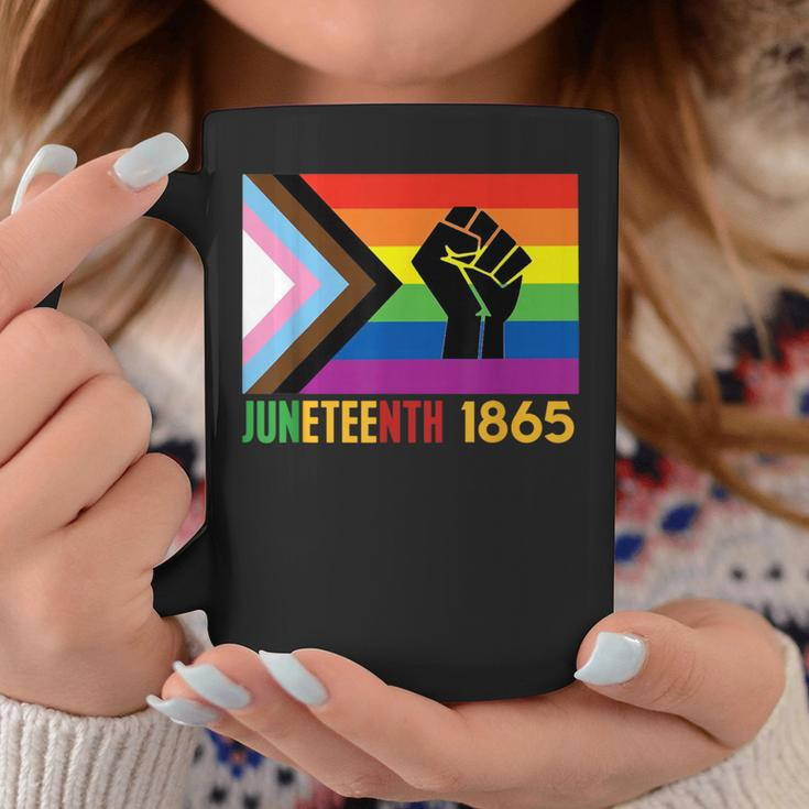 Lesbian Junenth 1865 Lgbt Gay Pride Flag Black History Coffee Mug Unique Gifts