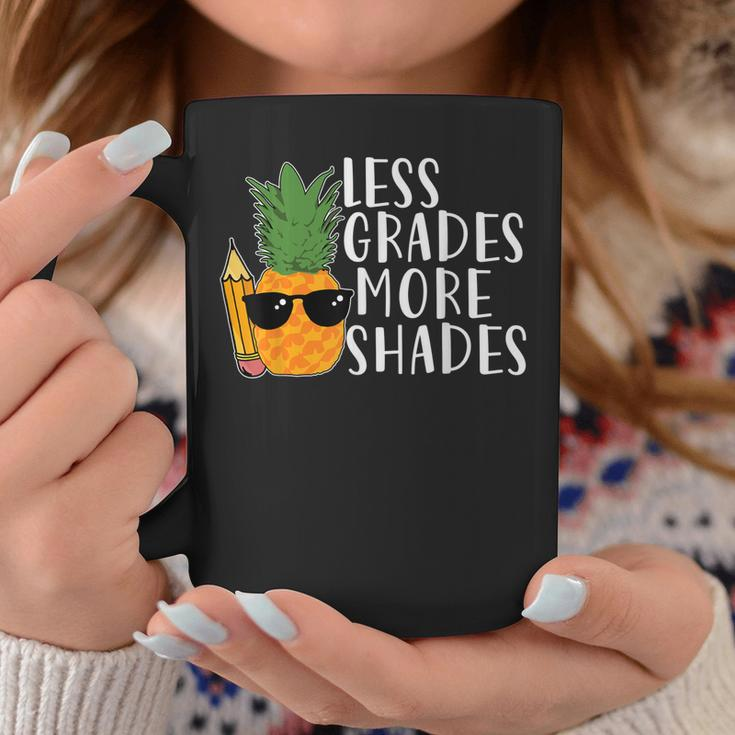 Less Grade More Shades Funny Summer Vacation Teacher Coffee Mug Personalized Gifts