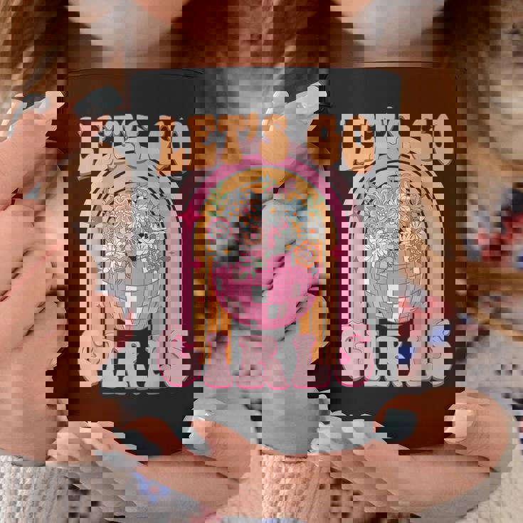 Let's Go Girls Retro Rainbow Cowgirl Disco Bachelorette Coffee Mug Unique Gifts