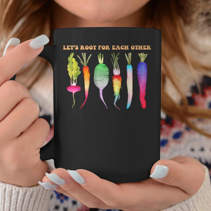 Let’S Root For Each Other Lgbtq Pride Month Plant Vegetable Plant Lover Funny Gifts Coffee Mug Unique Gifts