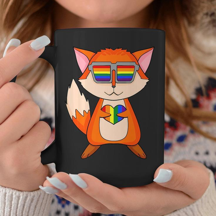Lgbt Supporter Fox Rainbow Gay Pride Lgbt Heart Animal Coffee Mug Unique Gifts