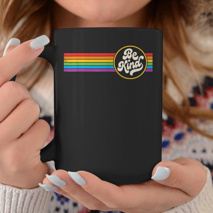 Lgbtq Be Kind Gay Pride Lgbt Ally Rainbow Flag Retro Vintage Coffee Mug Unique Gifts