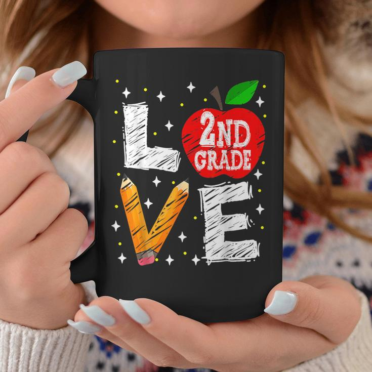 Love 2Nd Grade Apple Back To School Teacher Coffee Mug Funny Gifts