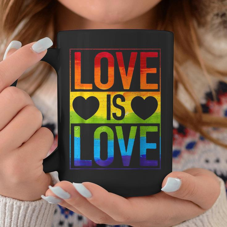 Love Is Love Lgbt Gay Lesbian Pride Lgbtq Ally Rainbow Color Coffee Mug Unique Gifts