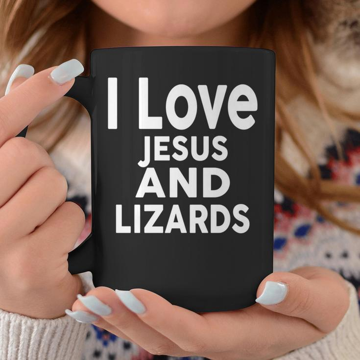 I Love Jesus And Lizards Lizard Coffee Mug Unique Gifts