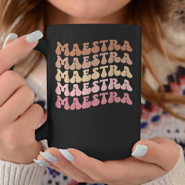 Maestra De Español Groovy Spanish Teacher Coffee Mug Unique Gifts