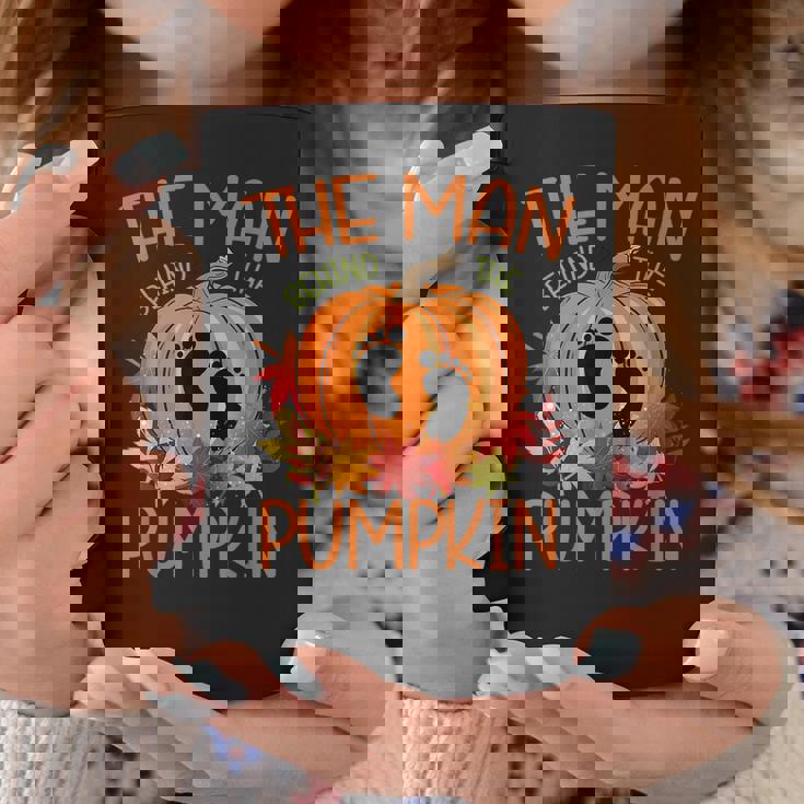 The Man Behind The Pumpkin Halloween Pregnancy Halloween Pregnancy Coffee Mug Unique Gifts