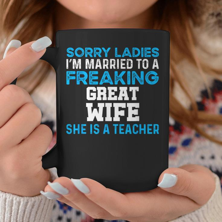 Married To A Great Teacher Husband Of A Teacher Gift For Mens Gift For Women Coffee Mug Unique Gifts