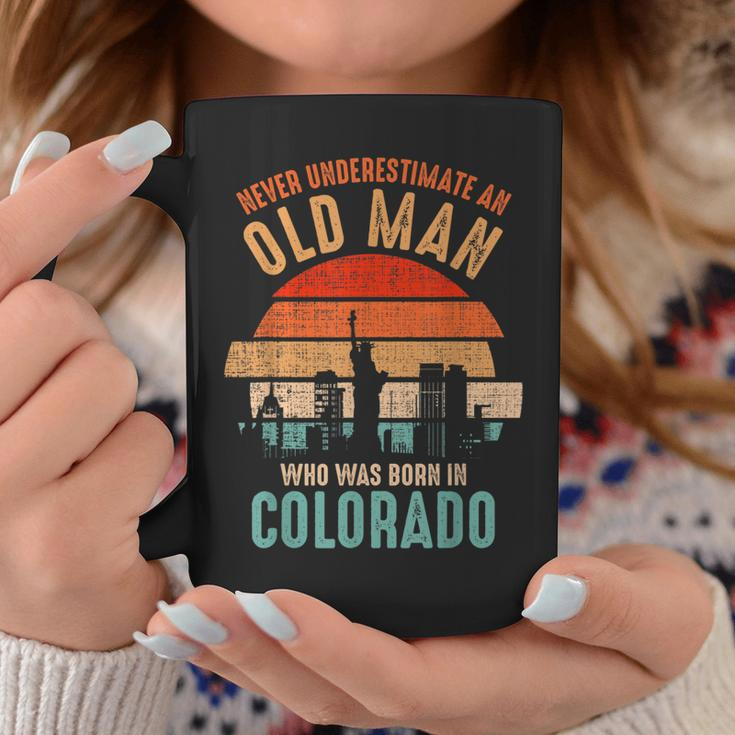 Mb Never Underestimate An Old Man Born In Colorado Coffee Mug Funny Gifts