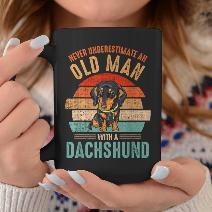 Mb Never Underestimate An Old Man With A Dachshund Coffee Mug Funny Gifts