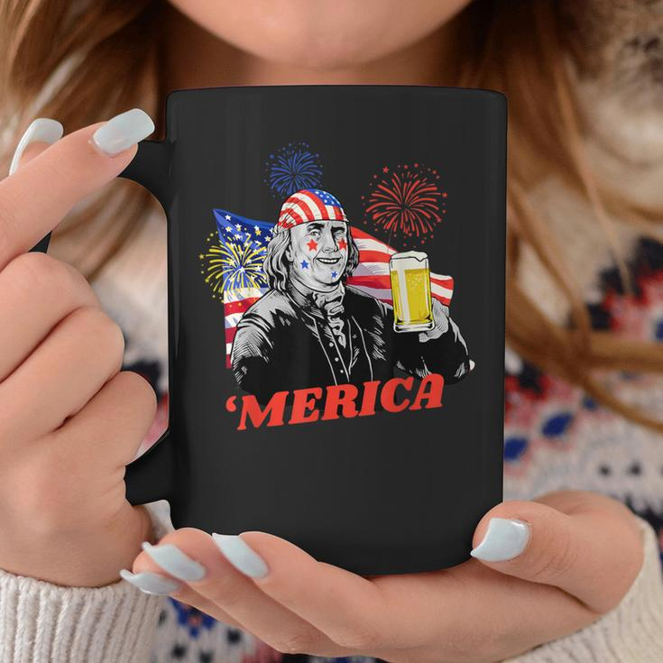 Merica 4Th Of July Usa Flag Ben Franklin Beer Bzr Coffee Mug Unique Gifts