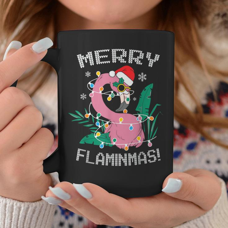 Merry Flaminmas Flamingo Lover Christmas Holiday Season Coffee Mug Unique Gifts