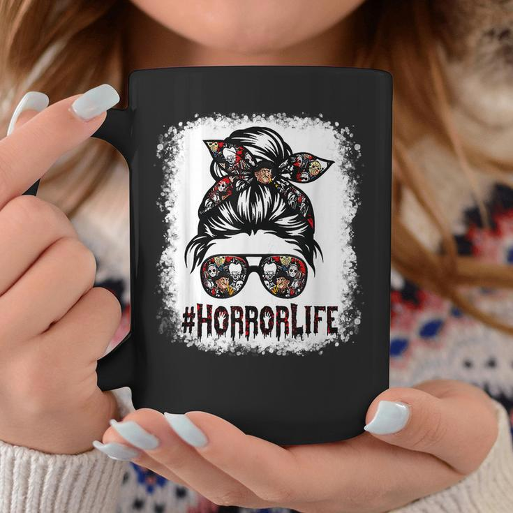 Messy Bun Horror Life Horror Movie Horror Mom Halloween Coffee Mug Unique Gifts
