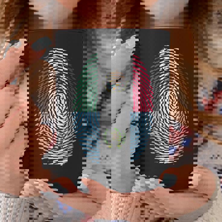 Mexico & Guatemala Fingerprint Half Mexican Guatemalan Roots Coffee Mug Unique Gifts