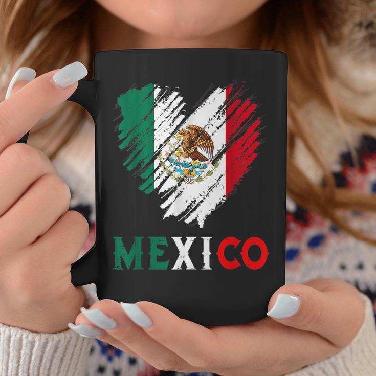 Mexico City Mexican Flag Heart Viva Mexico Independence Day Coffee Mug Funny Gifts