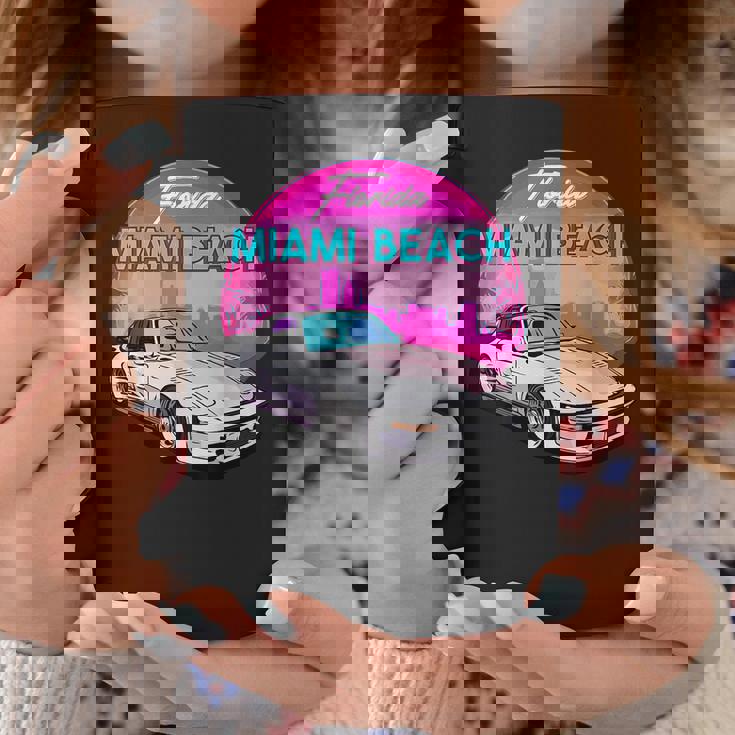 Miami Beach Florida Miami Palm Trees And Vintage Car Florida Gifts & Merchandise Funny Gifts Coffee Mug Unique Gifts