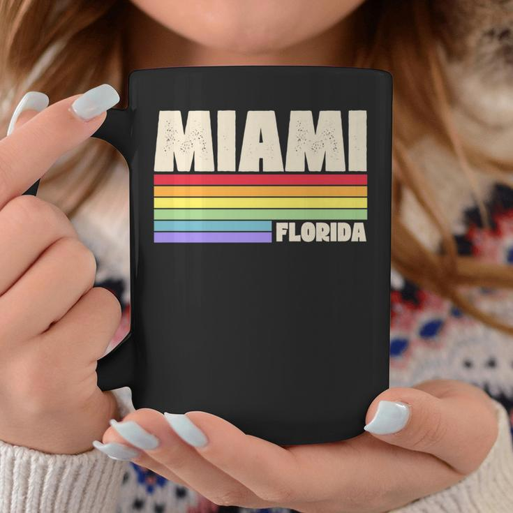 Miami Florida Pride Rainbow Flag Gay Pride Merch Queer City Coffee Mug Unique Gifts