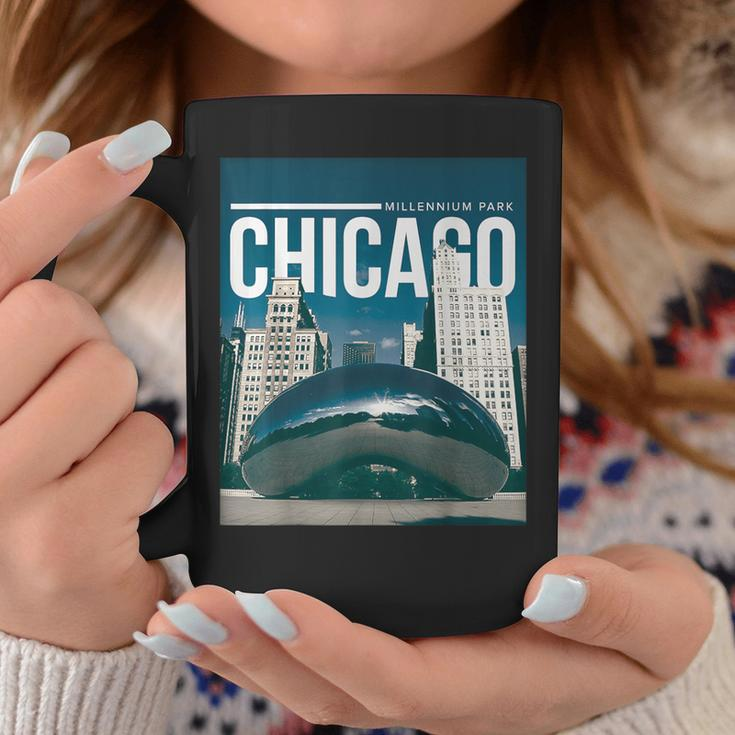 Millennium Park Bean May The Clout Be With Chicago Poster Coffee Mug Unique Gifts