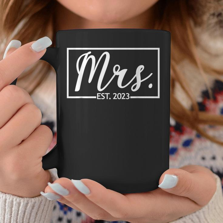 Mrs Est 2023 Married Wife Husband Mr Matching Wedding Coffee Mug Funny Gifts