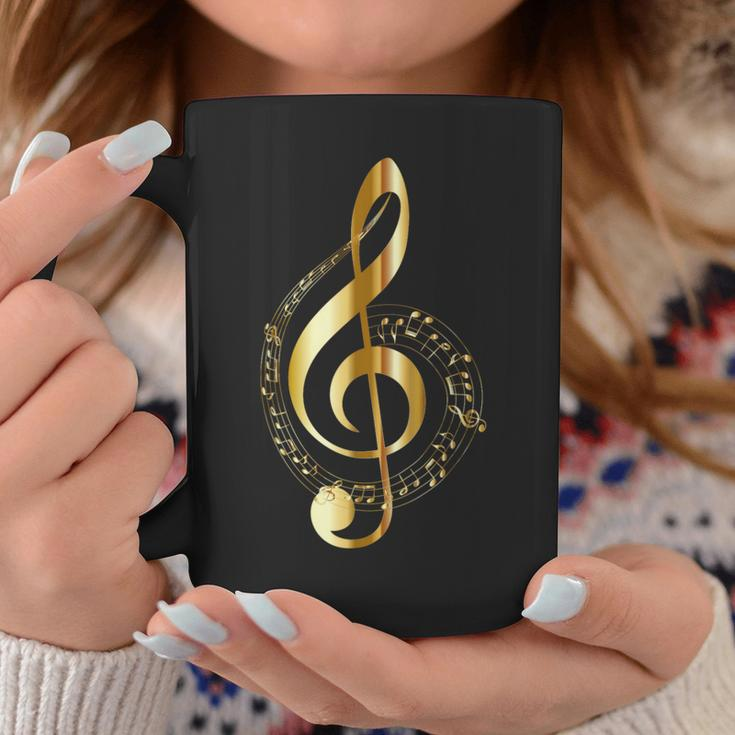 Music Note Gold Treble Clef Musical Symbol For Musicians Coffee Mug Unique Gifts