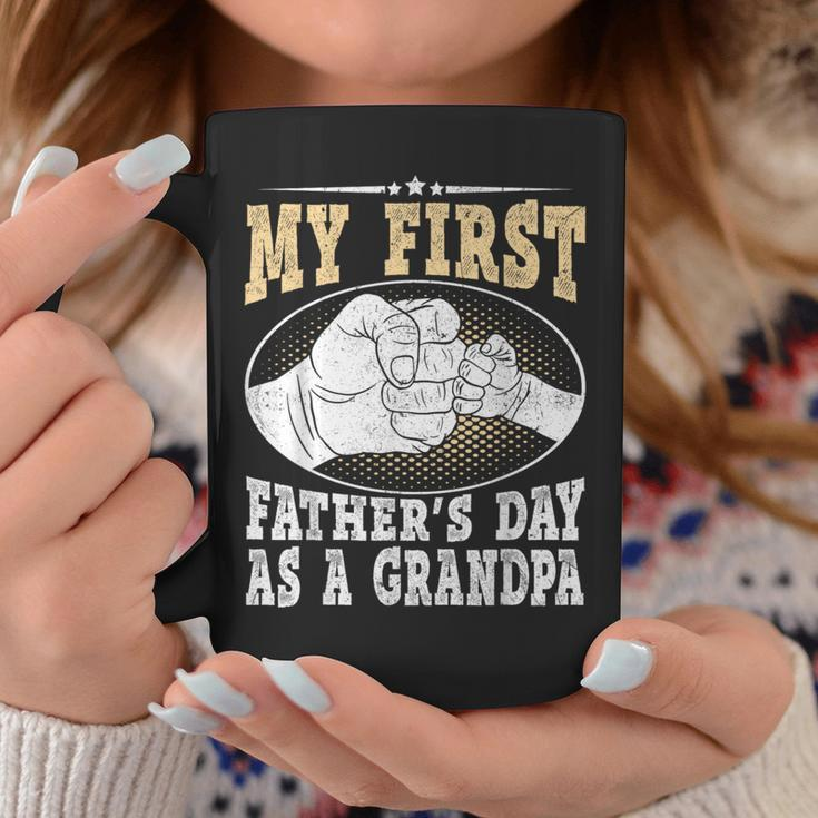 My First Fathers Day As A Grandpa Grandfather Fathers Day Coffee Mug Unique Gifts