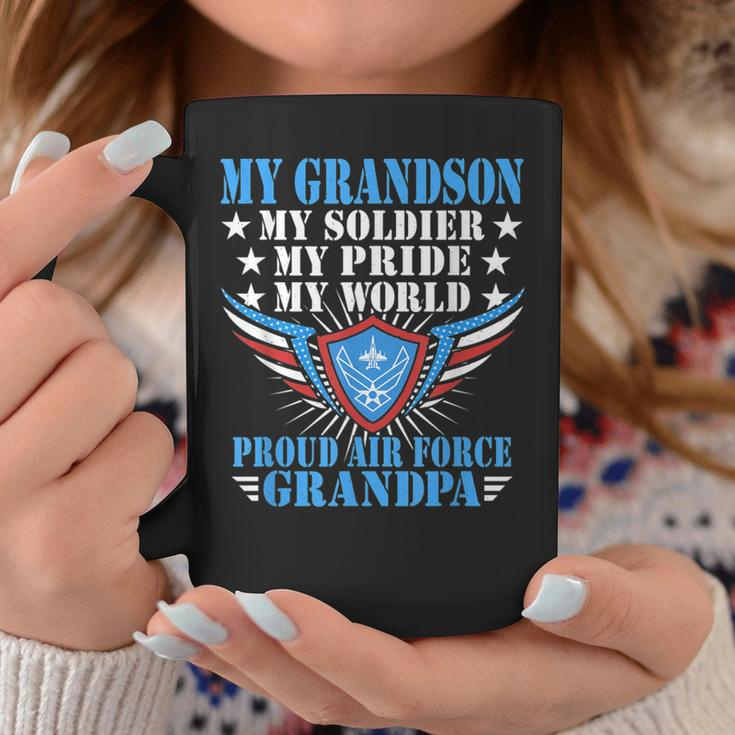 My Grandson Is A Soldier Airman Proud Air Force Grandpa Gift Gift For Mens Coffee Mug Unique Gifts