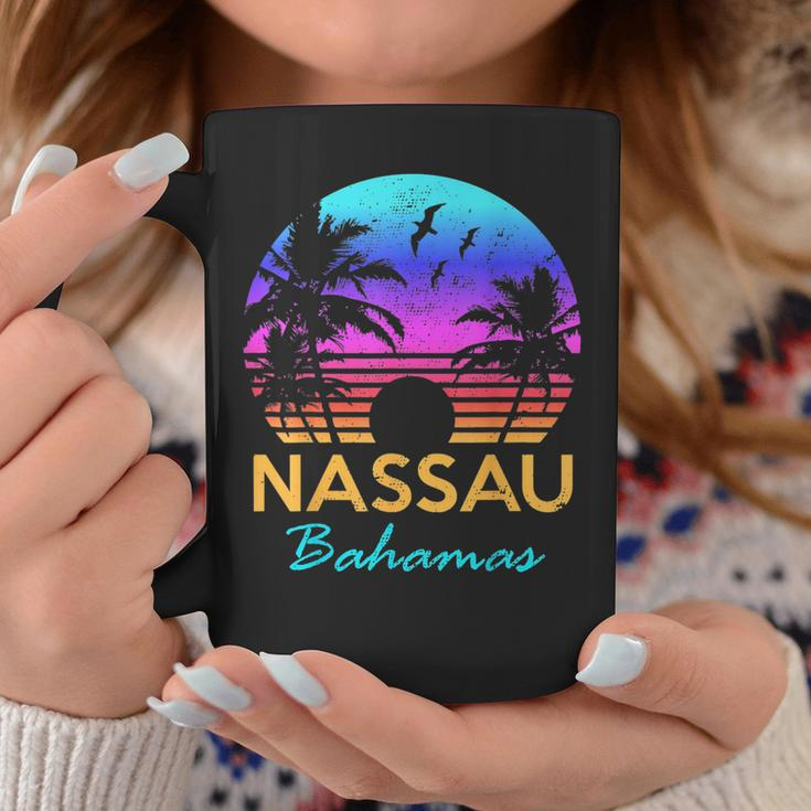 Nassau Bahamas Beach Trip Retro Sunset Summer Vibes Graphic Bahamas Funny Gifts Coffee Mug Unique Gifts