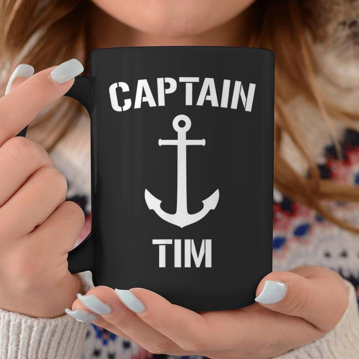 Nautical Captain Tim Personalized Boat Anchor Coffee Mug Unique Gifts