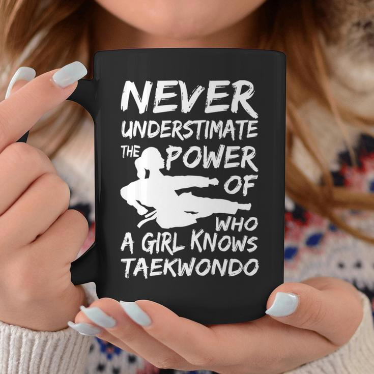 Never Underestimate A Girl Who Knows Taekwondo Funny Gift Coffee Mug Funny Gifts