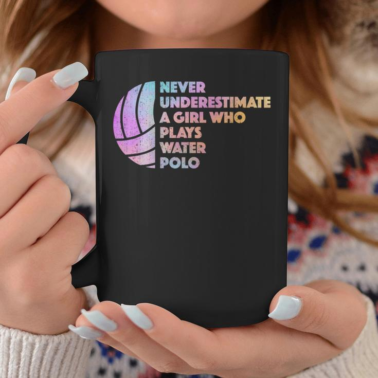 Never Underestimate A Girl Who Plays Water Polo Waterpolo Coffee Mug Funny Gifts